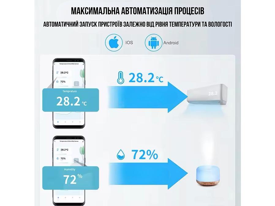 Smart датчик температури та вологості Tuya L.Riker